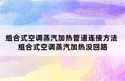 组合式空调蒸汽加热管道连接方法 组合式空调蒸汽加热没回路